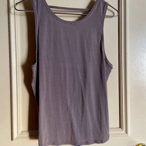 lulu lemon athletica yoga top in purplish-gray